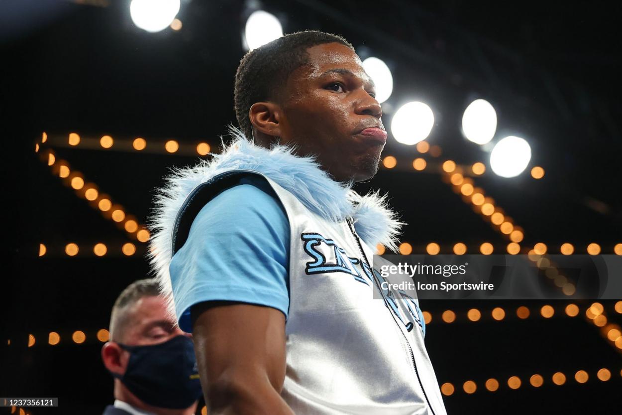 NEW YORK, NY - NOVEMBER 27: Raymond Ford of the United States prior to his fight against Felix Caraballo of Puerto Rico(not pictured) at The Hulu Theater at Madison Square Garden on November 27, 2021 in New York, New York (Photo by Rich Graessle/Icon Sportswire via Getty Images)
