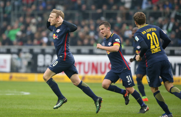 Forsberg liderando a su equipo | Foto: RB Leipzig