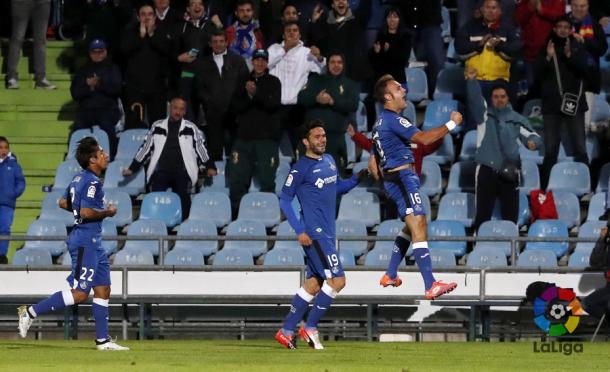Juan Cala celebra el gol conseguido ante el Alcorcón | LaLiga