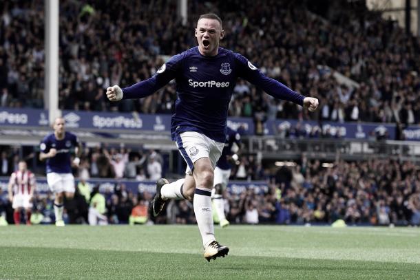 Wayne Rooney volvió al Everton con un gol | Foto: Everton TW