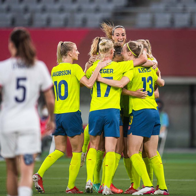 Celebración de Suecia en los Juegos Olímpicos // Fuente: Selección de Suecia