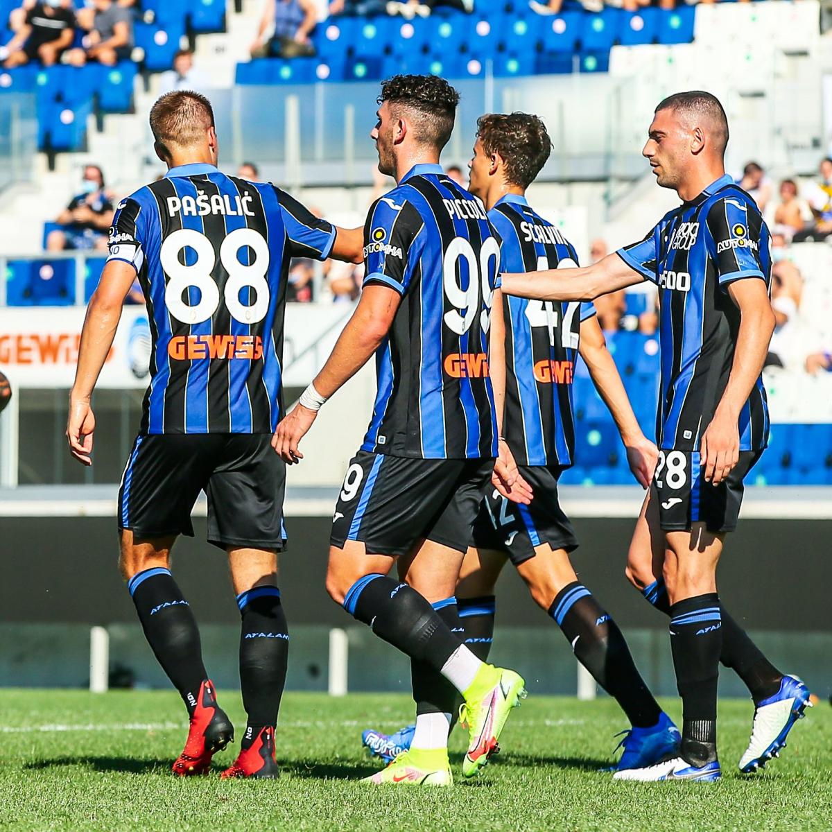 Foto de una celebración de gol del Atalanta // Fuente: Atalanta