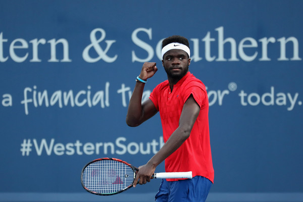 Photo Source: Rob Carr/Getty Images North America-Frances Tiafoe celebrates his break in his match against Alexander Zverev.