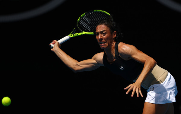 Francesca Schiavone reaches out for a forehand | Photo: Cameron Spencer/Getty Images AsiaPac