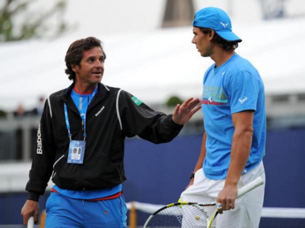 Francisco Roig coaches Rafael Nadal at the 2011 Aegon Championships in London/Getty Images