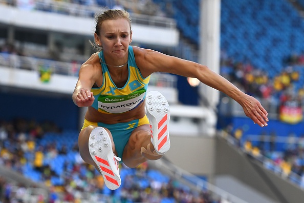 Olga Rypakova in action during the qualification round for the Women's Triple Jump (AFP/Franck Fife)