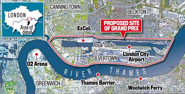 Futura ubicación del circuito./ Fuente: Daily Mail
