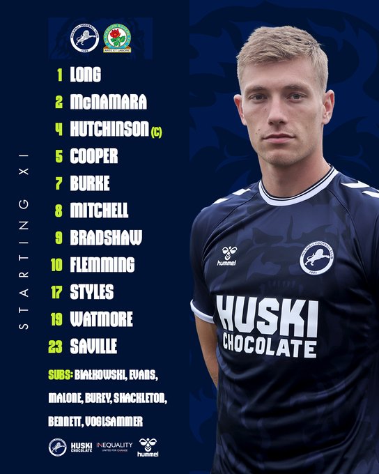 Millwall - Blackburn Rovers placar ao vivo, H2H e escalações