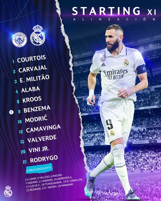 Manchester City x Real Madrid: escalação, desfalques e mais do jogo da  Champions League 21/22