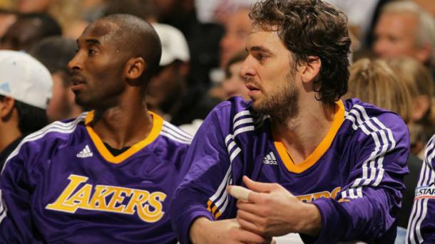 Kobe Bryant y Pau Gasol, compañeros, rivales y, sobre todo, amigos | Foto: Los Ángeles Lakers