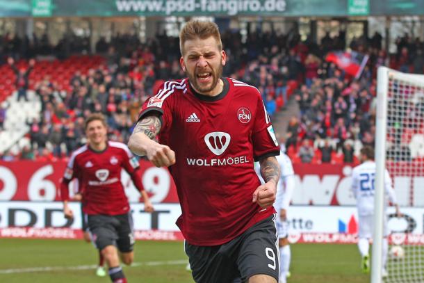 Burgstaller has been in fine form since arriving at the Frankenstadion. | Source: 1. FC Nürnberg