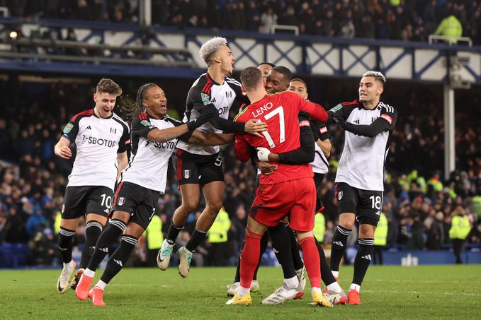 Celebración entre jugadores del Fulham | Imagen: @FulhamFC