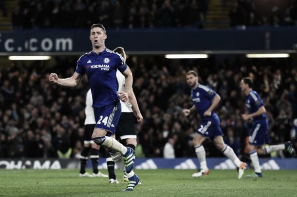 Cahill celebrates his goal on Monday night. | Image source: Getty Images