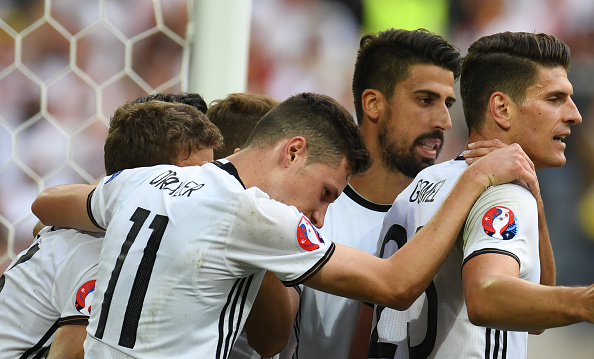 Team effort - Germany ran rampant against a sorry Slovakia. | Image credit: PATRIK STOLLARZ/AFP/Getty Images