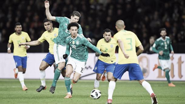 No hubo caso, Sané y Gómez contra la supremacía brasilera | fuente: @DFB_Team