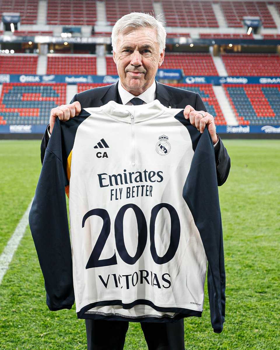 Carlo Ancelotti, 200 victorias como entrenador del Real Madrid || @realmadrid