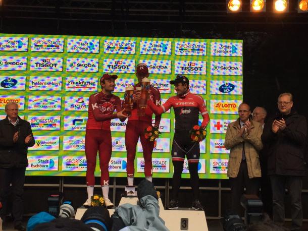 Dos corredores de Katusha subieron al pódium de Frankfurt | Foto: Tour de Francia