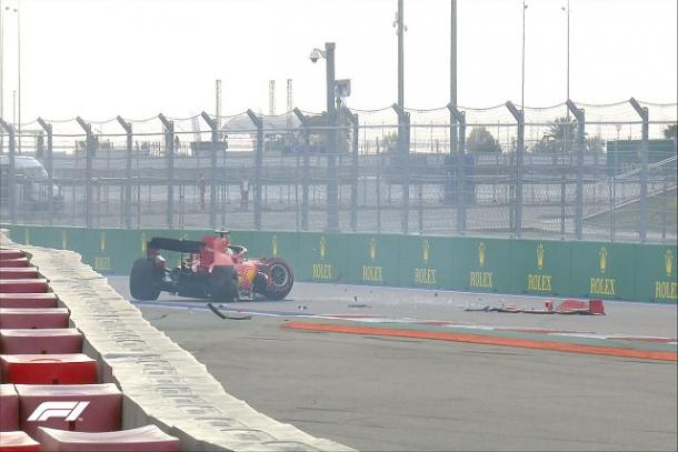 Accidente de Sebastian Vettel. Fuente: F1