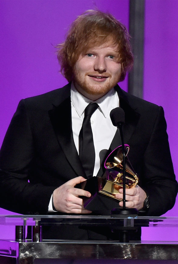 Ed Sheeran recoge en Grammy en 2016 por 