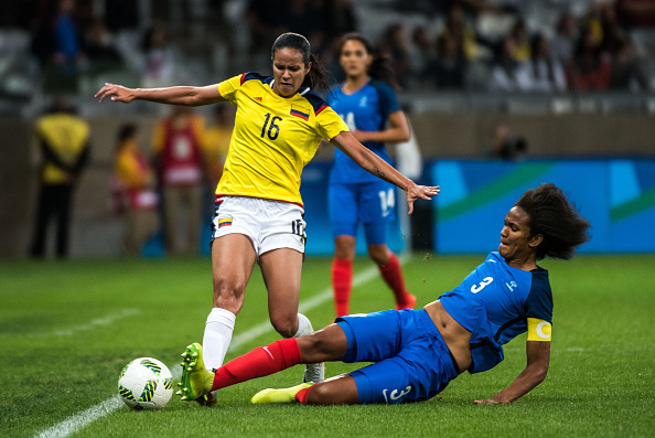 Many expected big things of Lady Andrade, but just like her team the attacker struggled to find her feet in the game and was withdrawn in the second-half (credit: Gustavo Andrade/Getty)