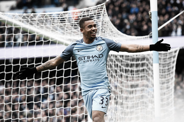Gabriel Jesus soma três gols em quatro jogos pelo Manchester City (Foto: Stu Forster/Getty Images)