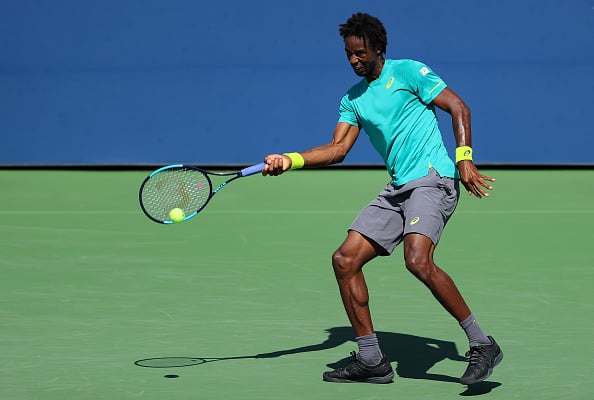 Gael Monfils in round one action (Photo: Richard Heathcote/Getty Images)