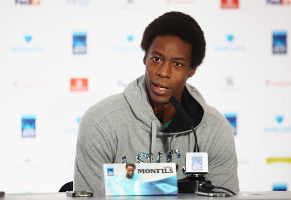 Monfils speaks to the media ahead of the ATP World Tour Finals (Photo by Clive Brunskill/Getty Images)