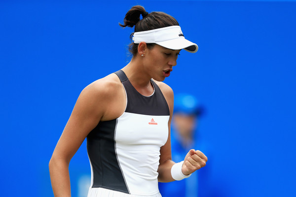 Garbine Muguruza celebrates winning a point in Birmingham | Photo: Ben Hoskins/Getty Images Europe