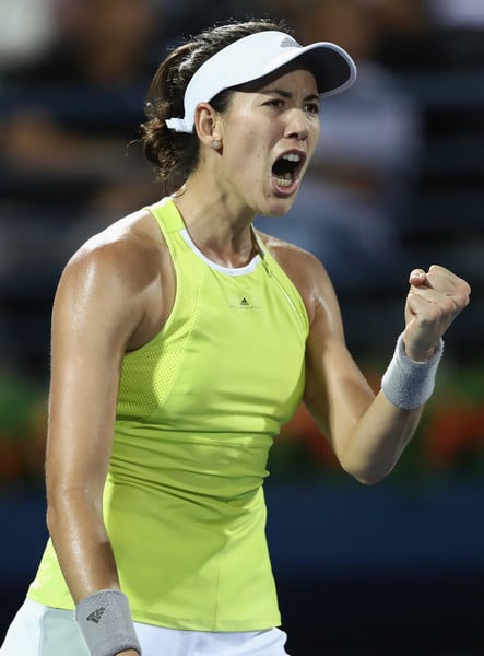 Muguruza celebrates winning a point in this tightly-contested affair | Photo: Francois Nel/Getty Images Europe