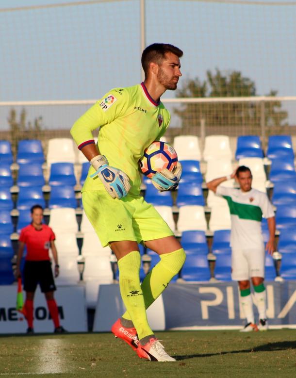 Germán Parreño en su debut con el Elche C.F. ante el UCAM Murcia | Foto: Elche C.F.