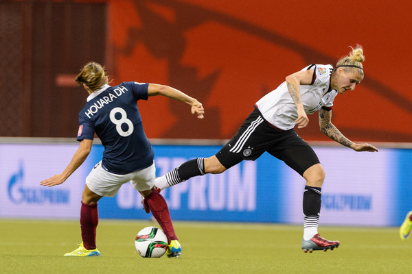 Anja Mittag will want to find the back of the net in this game | Source: Minas Panagiotakis/Getty Images North America