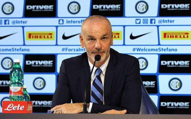 La presentazione di Pioli. | Foto: fcinter1908.it