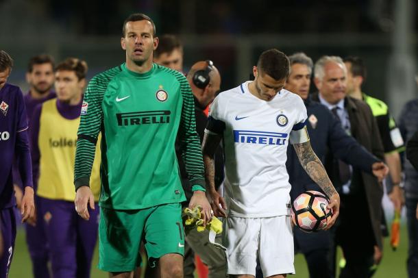 Tripletta inutile di Icardi con la Viola. | Foto: fcinter1908.it