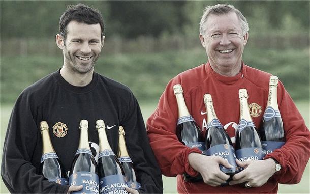 Above: Ryan Giggs with former Manchester United manager Sir Alex Ferguson | Photo: The Telegraph 