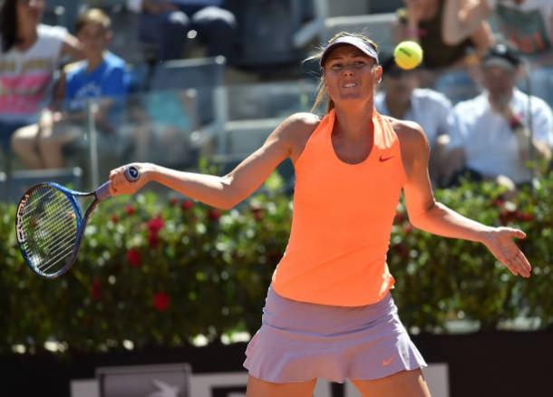 Maria Sharapova in action in Rome (Getty/Giuseppe Bellini)