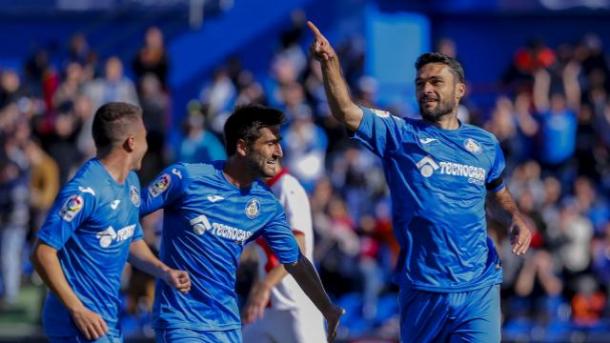 Jorge Molina celebra el segundo tanto | La Liga