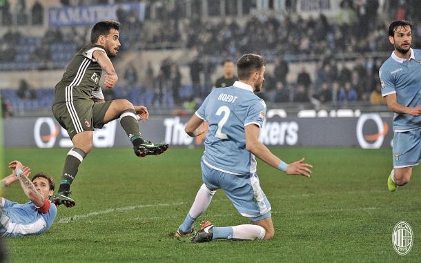 Acción del gol de Suso | Foto: AC Milan