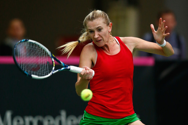 Olga Govortsova in Fed Cup action last year. Photo: Julian Finney/Getty Images