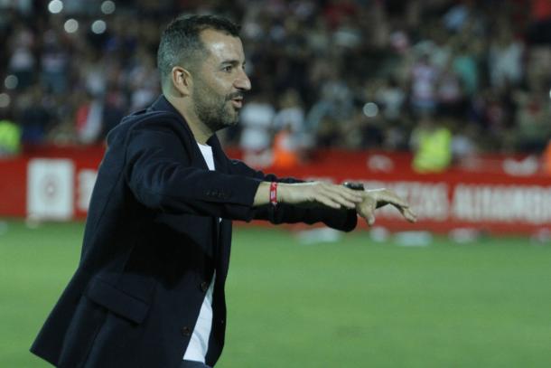 Diego Martínez en el Nuevo Los Cármenes en la celebración del ascenso | Foto: Antonio L. Juárez