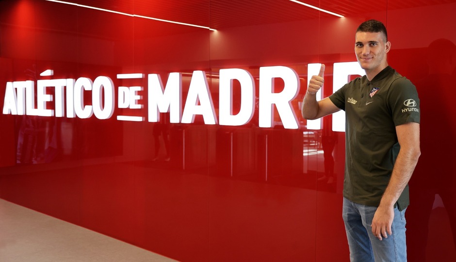 Grbic en la presentación con el Atlético de Madrid | Foto: Atlético de Madrid