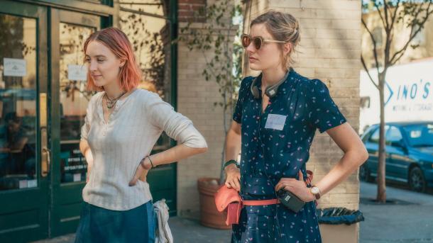 Greta Gerwig y Saoirse Ronan en Ladybird. Fuente: Culto