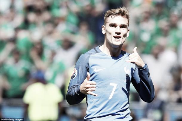Above: Antoine Griezmann celebrating his brace in France's 2-1 win over Ireland |Photo: AFP/Getty Images 