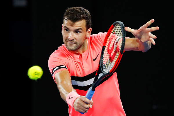 Grigor Dimitrov's backhand was firing today | Photo: Michael Dodge/Getty Images AsiaPac