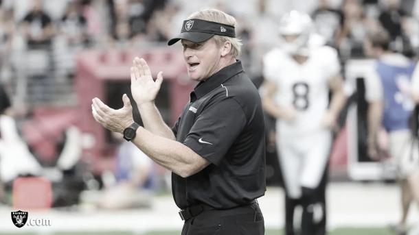 El entrenador Jon Gruden, el cerebro detrás de los Raiders. Foto: raiders.com