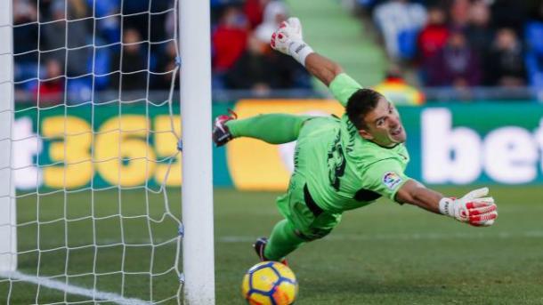 El palo salvó al Getafe del empate a 1 |  Fotografía: La Liga