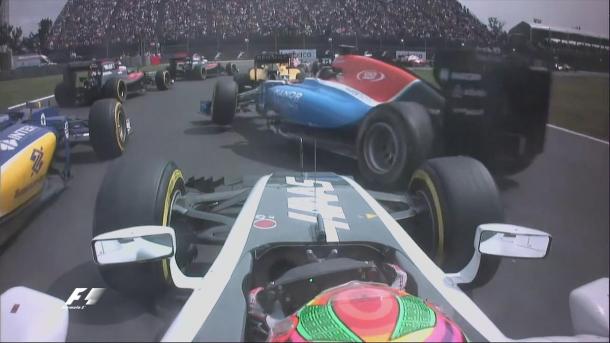 Gutiérrez bateu em Wehrlein, que acertou Ericsson e abandonou; ninguém foi punido (Foto: Divulgação/F1)