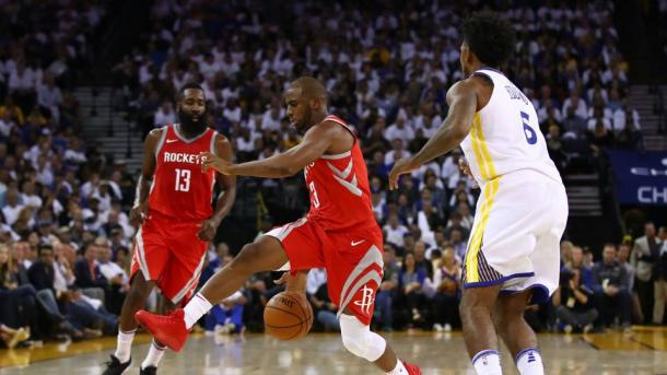 The duo of Chris Paul and James Harden proved that they are able to not only play together but to win big games as well. Photo: Getty Images