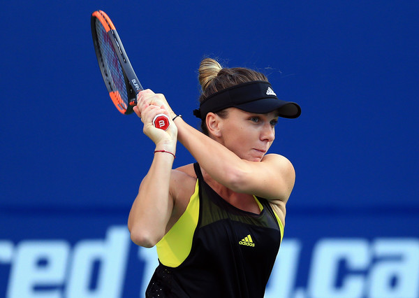 Halep follows through on a backhand during her win over Rybarikova. Photo: Vaughn Ridley/Getty Images