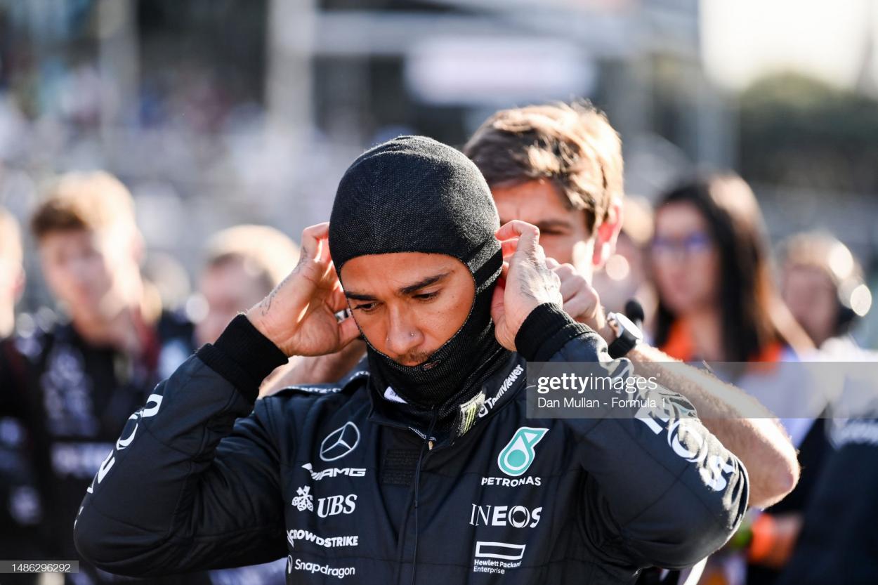 Hamilton gearing up for the Azerbaijan Sprint race - (Photo by Dan Mullan- Formula 1 via Getty Images)