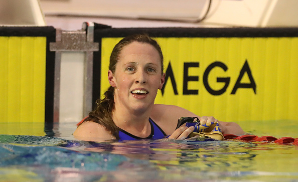 Hannah Miley after a race at the British Swimming Championships earlier this month (Getty/Ian MacNicol)